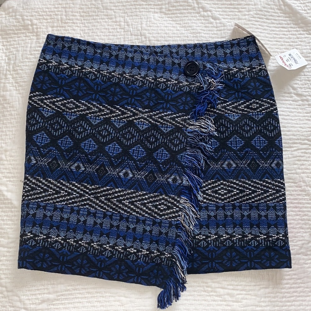 NWT Karen Kane Fringe Wrap Skirt